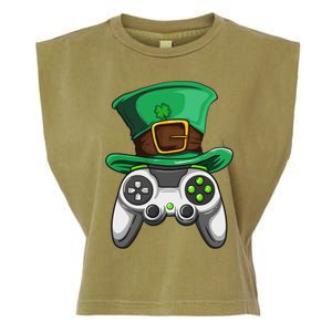 Video Gamer Controller Leprechaun Hat St. Patricks Day Boys Garment-Dyed Women's Muscle Tee