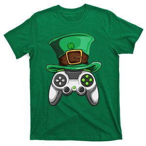 Video Gamer Controller Leprechaun Hat St. Patricks Day Boys T-Shirt