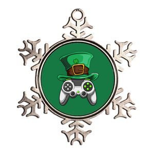 Video Gamer Controller Leprechaun Hat St. Patricks Day Boys Metallic Star Ornament