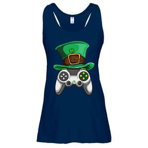 Video Gamer Controller Leprechaun Hat St. Patricks Day Boys Ladies Essential Flowy Tank