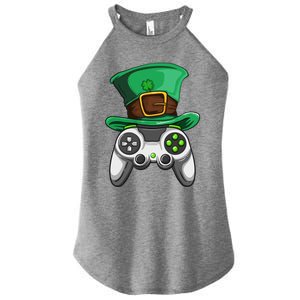 Video Gamer Controller Leprechaun Hat St. Patricks Day Boys Women's Perfect Tri Rocker Tank