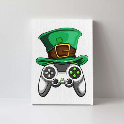 Video Gamer Controller Leprechaun Hat St. Patricks Day Boys Canvas