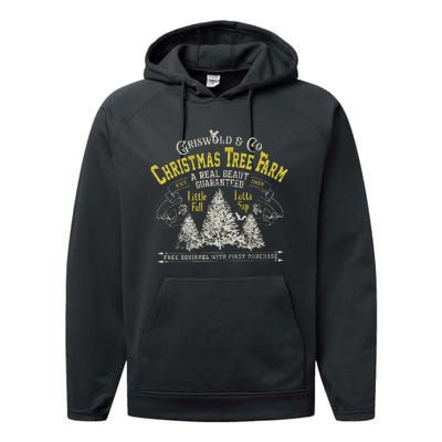 Vintage Griswold & Co Christmas Tree Farm A Real Beaut Guaranteed Performance Fleece Hoodie