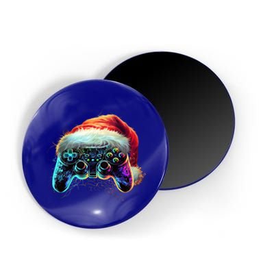 Video Game Controller Christmas Santa Hat 80s Gamer Gift Magnet