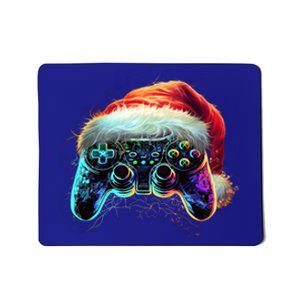 Video Game Controller Christmas Santa Hat 80s Gamer Gift Mousepad