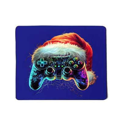 Video Game Controller Christmas Santa Hat 80s Gamer Gift Mousepad