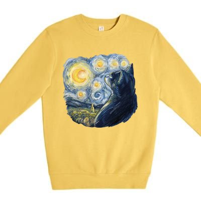 Van Gogh Cat Premium Crewneck Sweatshirt