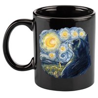 Van Gogh Cat 11oz C Handle Ceramic Mug