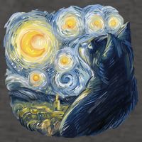 Van Gogh Cat Vector Backpack