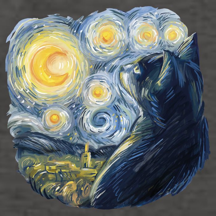 Van Gogh Cat Vector Backpack