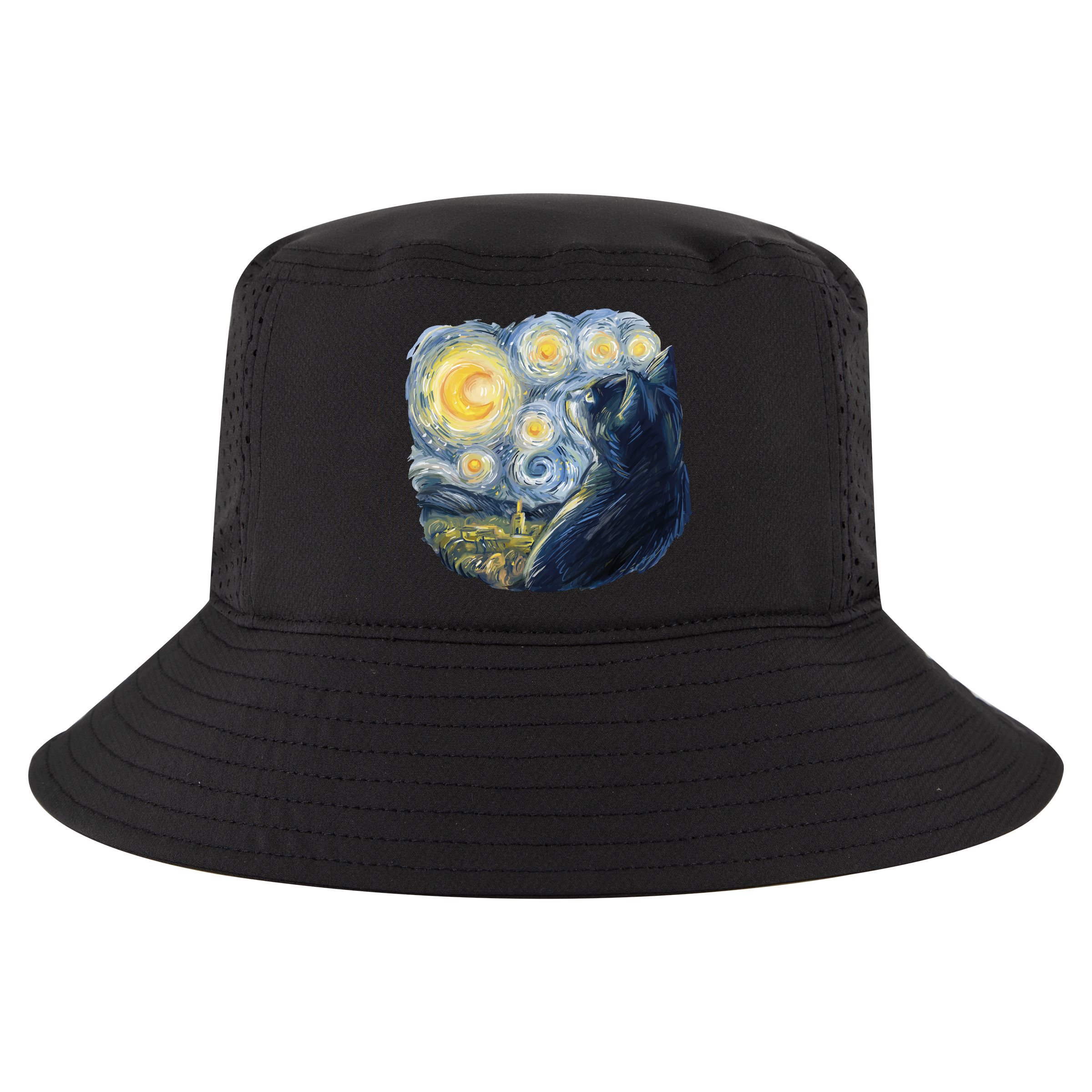 Van Gogh Cat Cool Comfort Performance Bucket Hat