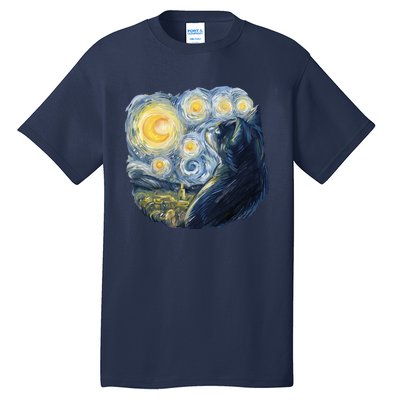 Van Gogh Cat Tall T-Shirt