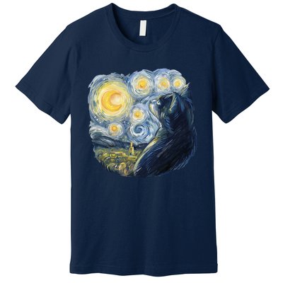 Van Gogh Cat Premium T-Shirt