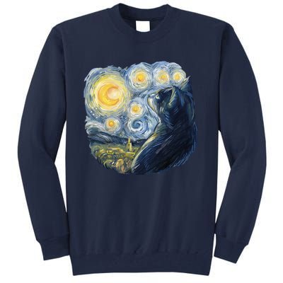 Van Gogh Cat Tall Sweatshirt