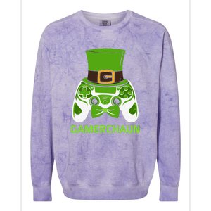 Video Game Controller Irish Gamer Boys St Patricks Day Men  Colorblast Crewneck Sweatshirt