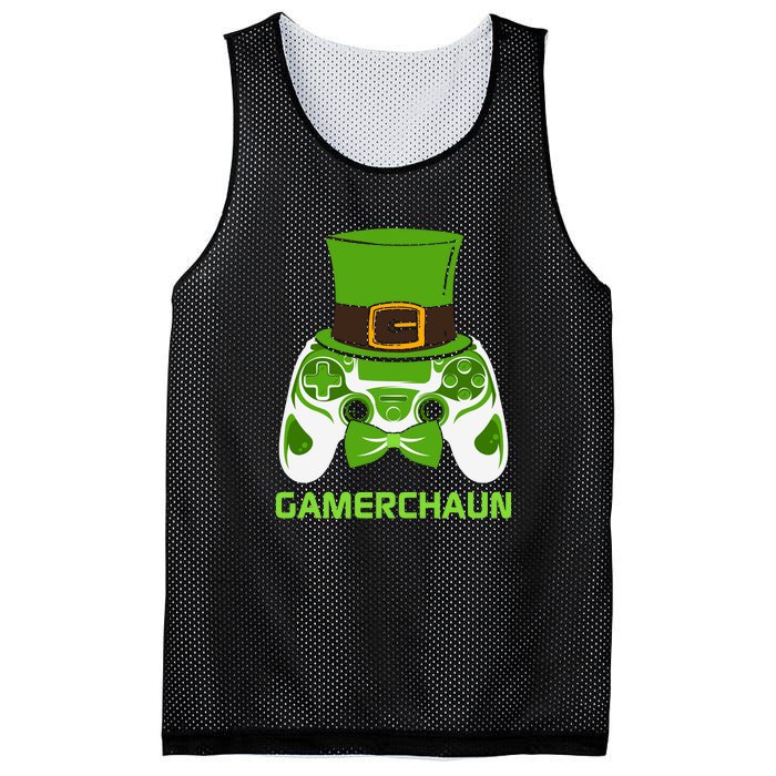 Video Game Controller Irish Gamer Boys St Patricks Day Men  Mesh Reversible Basketball Jersey Tank