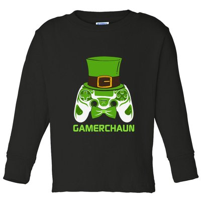 Video Game Controller Irish Gamer Boys St Patricks Day Men  Toddler Long Sleeve Shirt