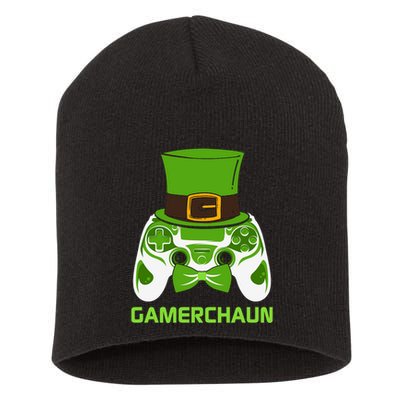 Video Game Controller Irish Gamer Boys St Patricks Day Men  Short Acrylic Beanie