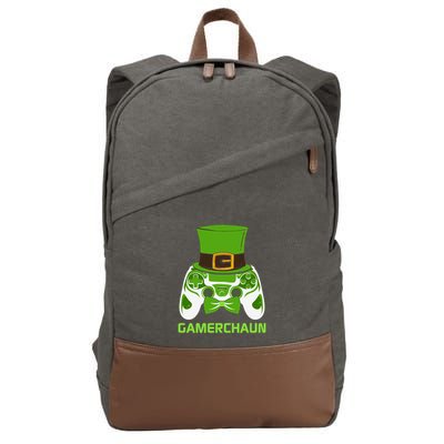 Video Game Controller Irish Gamer Boys St Patricks Day Men  Cotton Canvas Backpack