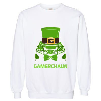Video Game Controller Irish Gamer Boys St Patricks Day Men  Garment-Dyed Sweatshirt