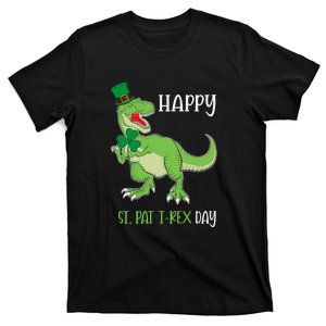 Happy St Pat T-Rex Saint Patrick's Day Dinosaur Boys Kids T-Shirt