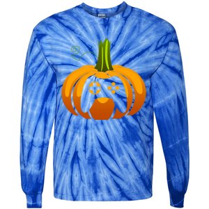 Video Game Controller Pumpkin Thanksgiving Gaming Lover Gift Tie-Dye Long Sleeve Shirt