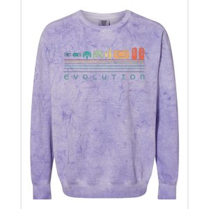 Video Game Controller Evolution 80s 90s Colorblast Crewneck Sweatshirt