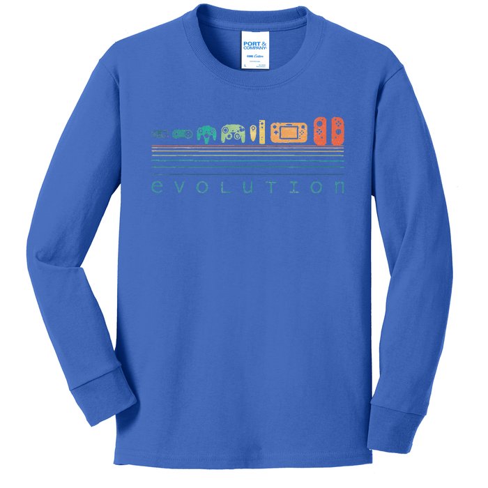 Video Game Controller Evolution 80s 90s Kids Long Sleeve Shirt