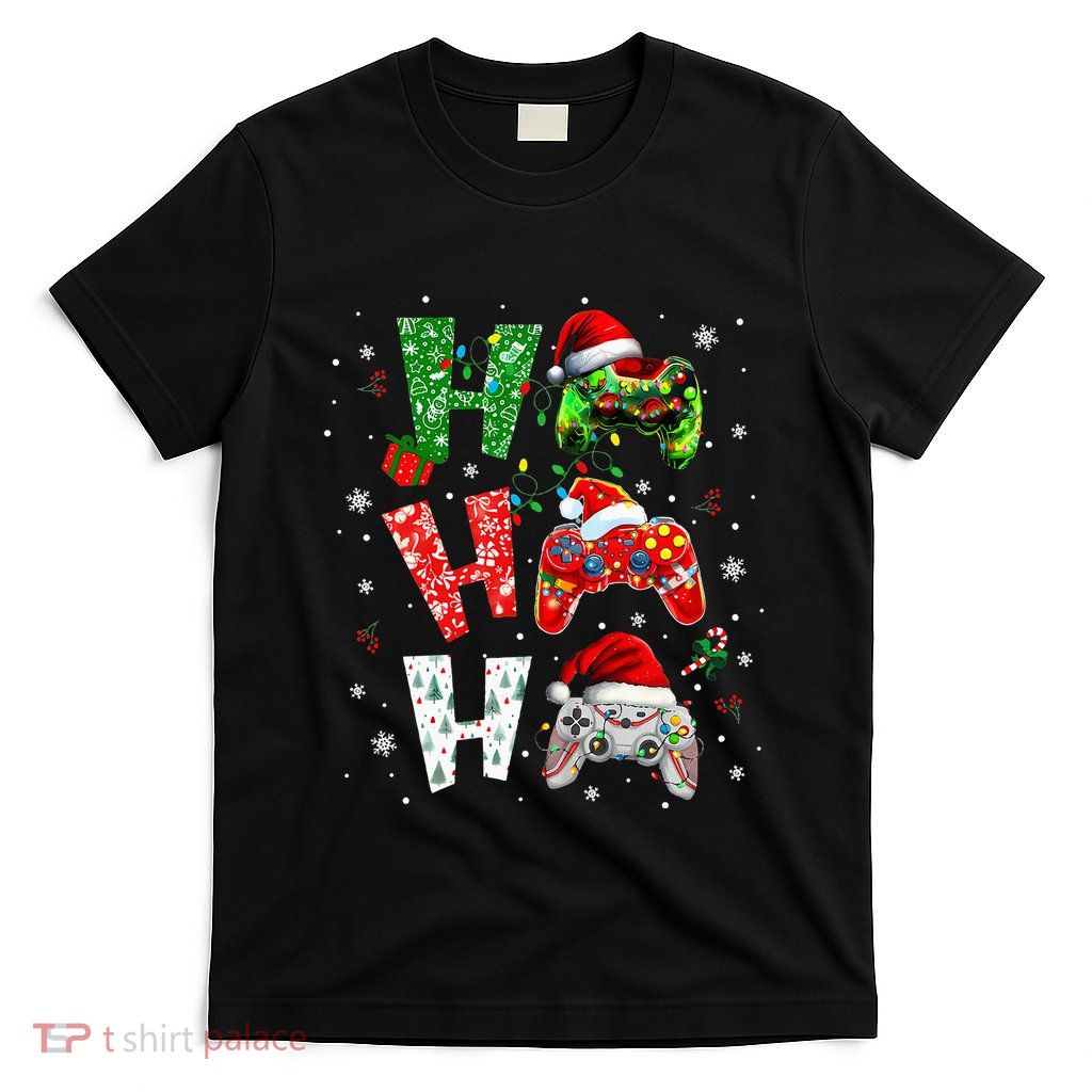 Video Game Controller Ho Ho Ho Christmas Santa Gamer T-Shirt