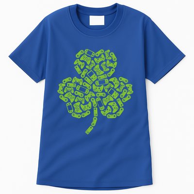 Video Game Controller Shamrock Irish St Patricks Day Game Gift Tall T-Shirt