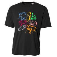 Video Game Console Controllers Retro 80's 90's Arcade Gamer  Cooling Performance Crew T-Shirt