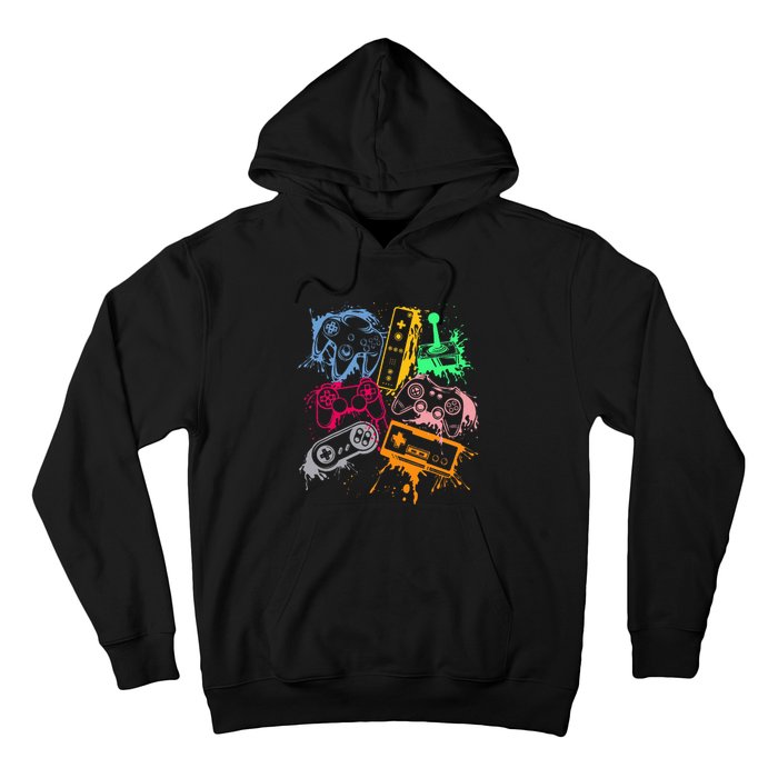 Video Game Console Controllers Retro 80's 90's Arcade Gamer  Hoodie