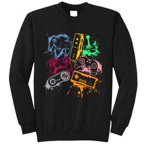 Video Game Console Controllers Retro 80's 90's Arcade Gamer  Sweatshirt