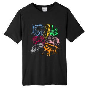 Video Game Console Controllers Retro 80's 90's Arcade Gamer  Tall Fusion ChromaSoft Performance T-Shirt