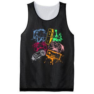 Video Game Console Controllers Retro 80's 90's Arcade Gamer  Mesh Reversible Basketball Jersey Tank