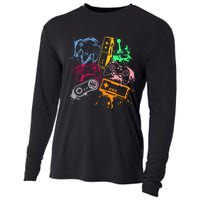 Video Game Console Controllers Retro 80's 90's Arcade Gamer  Cooling Performance Long Sleeve Crew