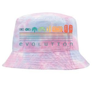 Video Game Controller Evolution 80s 90s Retro Gaming Gamer Tie-Dyed Bucket Hat