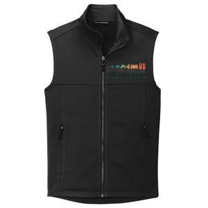 Video Game Controller Evolution 80s 90s Retro Gaming Gamer Collective Smooth Fleece Vest