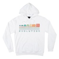 Video Game Controller Evolution 80s 90s Retro Gaming Gamer Hoodie