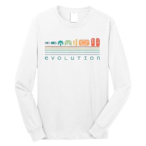 Video Game Controller Evolution 80s 90s Retro Gaming Gamer Long Sleeve Shirt