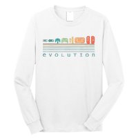 Video Game Controller Evolution 80s 90s Retro Gaming Gamer Long Sleeve Shirt