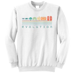 Video Game Controller Evolution 80s 90s Retro Gaming Gamer Sweatshirt