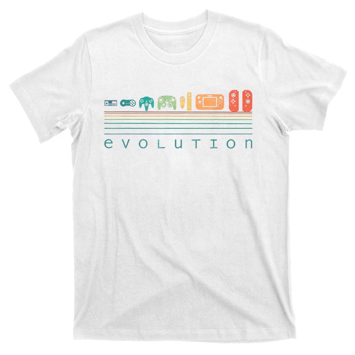 Video Game Controller Evolution 80s 90s Retro Gaming Gamer T-Shirt