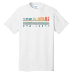 Video Game Controller Evolution 80s 90s Retro Gaming Gamer Tall T-Shirt