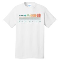 Video Game Controller Evolution 80s 90s Retro Gaming Gamer Tall T-Shirt