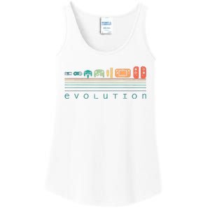 Video Game Controller Evolution 80s 90s Retro Gaming Gamer Ladies Essential Tank