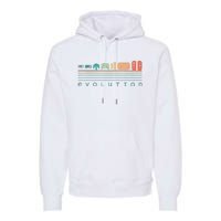 Video Game Controller Evolution 80s 90s Retro Gaming Gamer Premium Hoodie