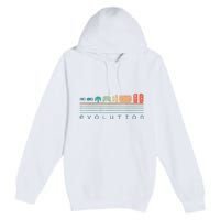 Video Game Controller Evolution 80s 90s Retro Gaming Gamer Premium Pullover Hoodie