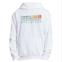 Video Game Controller Evolution 80s 90s Retro Gaming Gamer Urban Pullover Hoodie