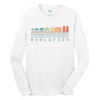 Video Game Controller Evolution 80s 90s Retro Gaming Gamer Tall Long Sleeve T-Shirt